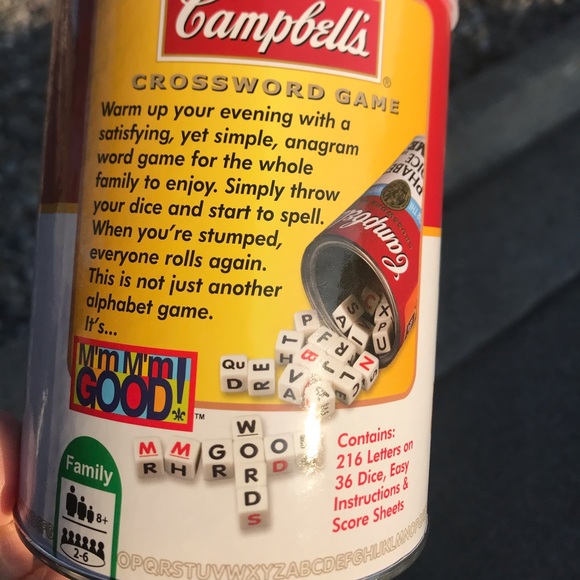 NEW Campbell's Alphabet Dice Crossword Game Sealed - Picture 2 of 11